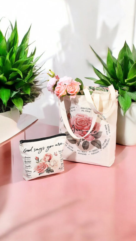 Bible Quotes Tote Bag and Floral Mugs πΈ π