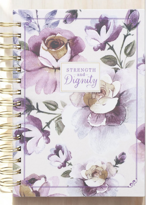 Purple Floral Journal with Bible Quote and Coffee Mug π π£