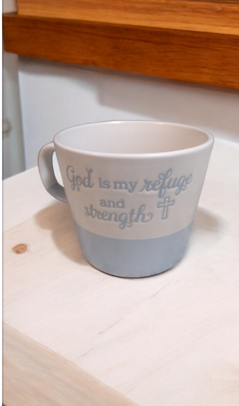 Mug with Bible quotes from Psalm 46
