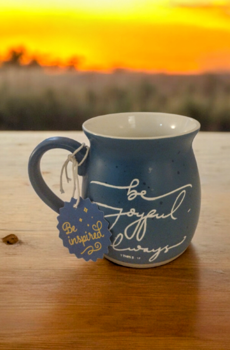 Blue Biblical Message Tea Cups