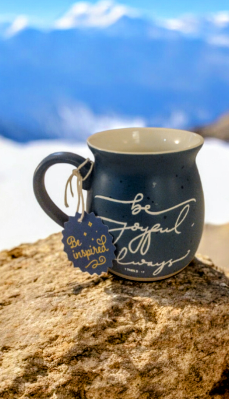 Blue Biblical Message Tea Cups