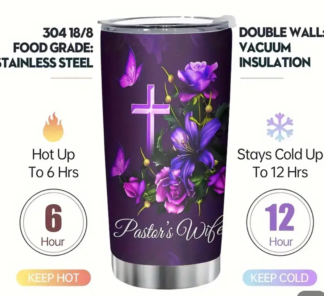 Vaso para agua Cruz floral