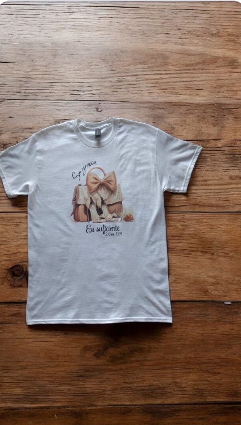 Camiseta de Manga corta "Su gracia es suficiente"