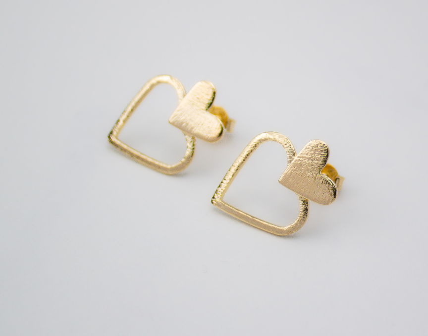 Corazón doble Dorado