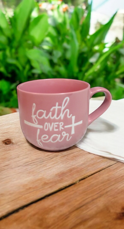 Tazas con citas Biblicas color Rosa y Blanco 🌸