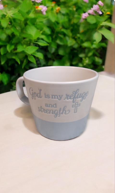 Mug with Bible quotes from Psalm 46