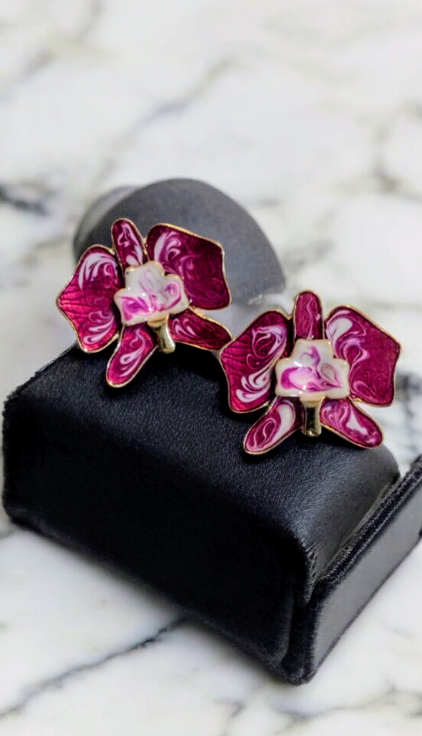 Aretes Flores moradas  💐