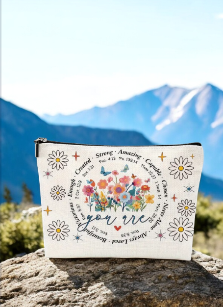 Floral Bible Verse Cosmetic Bag 💐