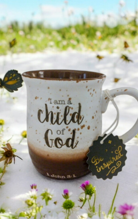 Coffee mug with biblical message from 1 John 3:1