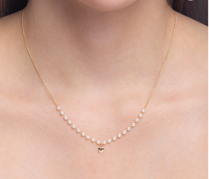 Golden heart necklace