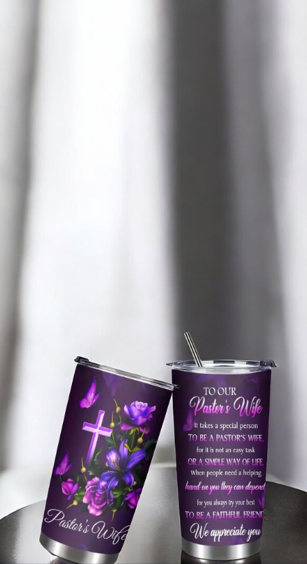 Vaso para agua Cruz floral