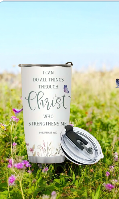 Vessel with biblical quotes Philippians 4:13