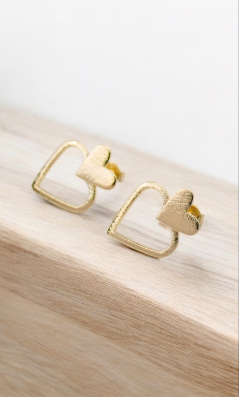Corazón doble Dorado