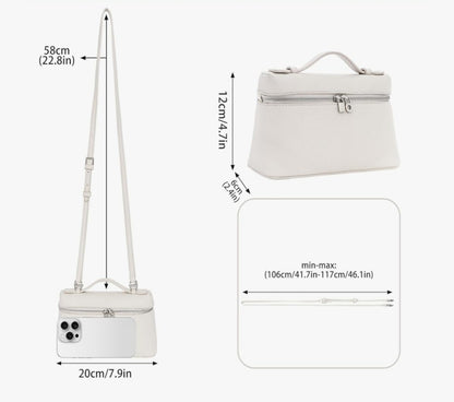 Bolso cruzado Rejolly color crema blanco