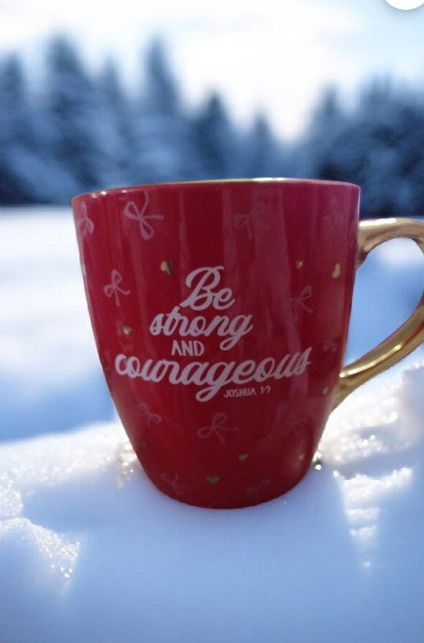 Taza color rojo Be strong