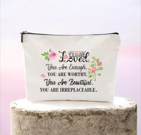 Bolsa para maquillaje floral Love