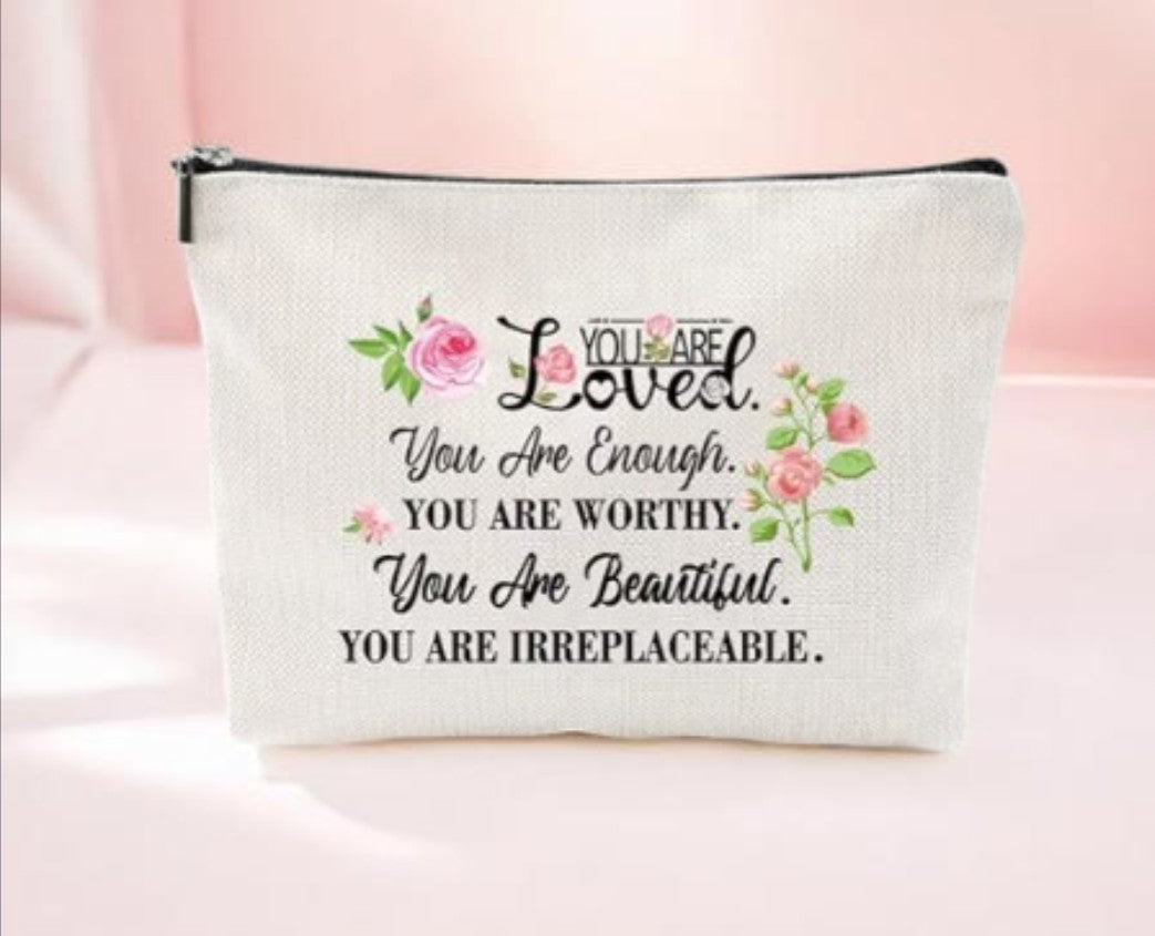 Bolsa para maquillaje floral Love