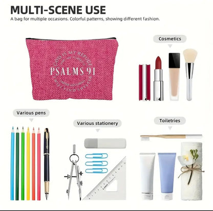 Bolsa de cosméticos estampado Salmos 91