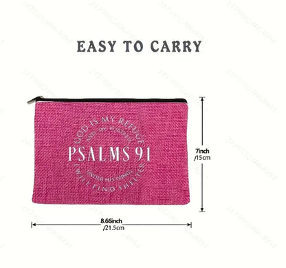 Bolsa de cosméticos estampado Salmos 91