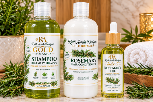 Juego de shampoo , Acondicionador y aceite de Romero