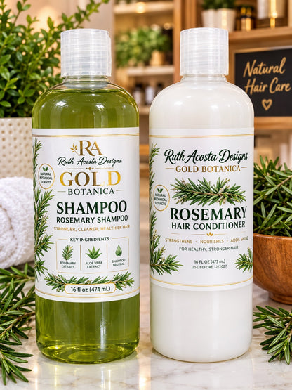 Juego de shampoo , Acondicionador y aceite de Romero
