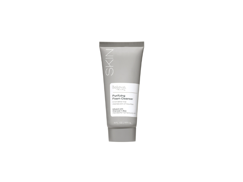 Believe Beauty Skin Purifying Foam Cleanser, Charcoal + Aloe